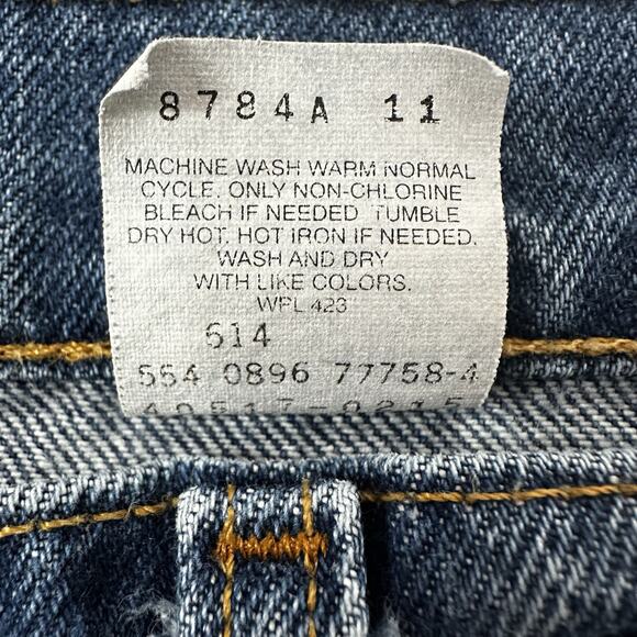 Vintage 70s Levis 517 Denim Jeans 38X32 Orange Tab Boot Cut Distressed - Picture 8 of 15